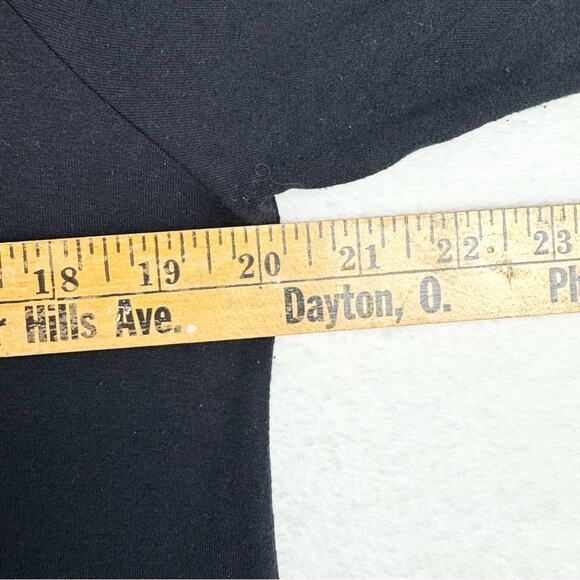 Soft Surroundings Eden Hi-Lo Tiered Short Sleeve Tunic Top Black Size M Minimal - Picture 11 of 12